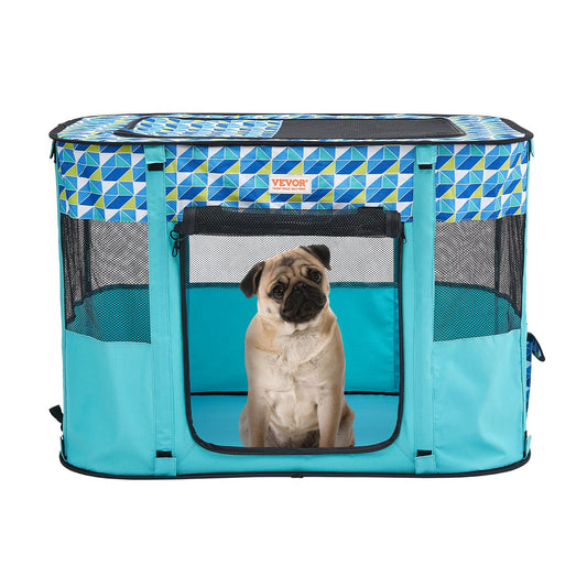 Portable Foldable Pet Playpen for Dogs & Cats – Waterproof 600D Oxford, Indoor/Outdoor Puppy Play Yard